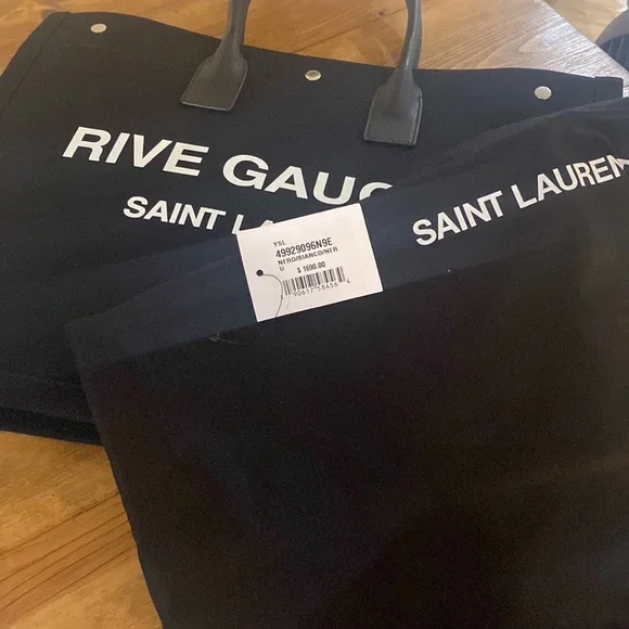Saint Laurent Rive Gauche Cabas Canvas tote - Picture 4 of 8
